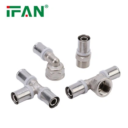 Raccordo a pressare in ottone PEX