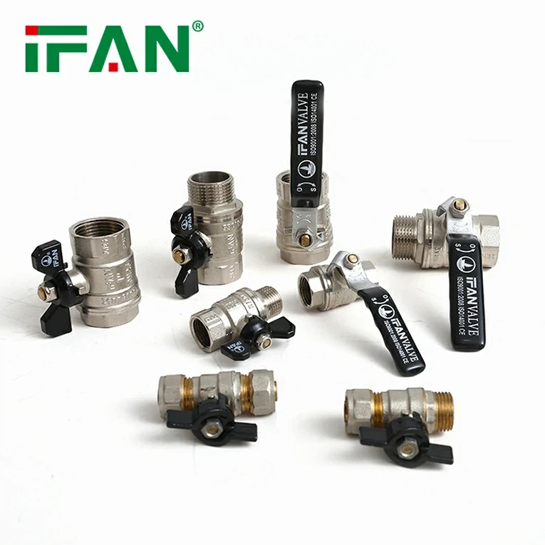 Valvola a sfera di ottone per uso dell'acqua