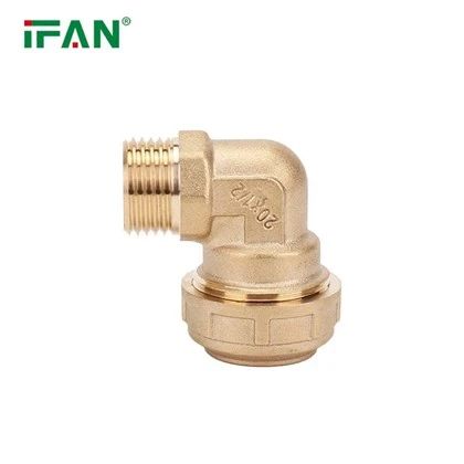 Gomito per raccordi a compressione in ottone HDPE IFAN